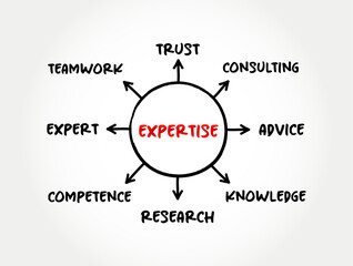 Expertise mind map, business concept for presentations and reports