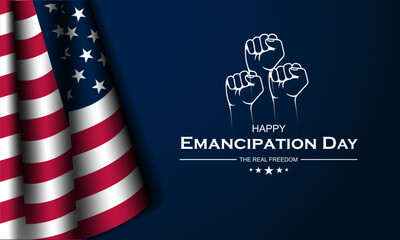 Emancipation Day background vector illustration 