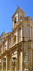 Fototapeta na wymiar Historical Church in the Old Town of Valletta, the Capital City of Malta