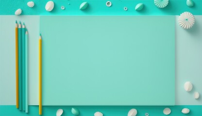 Back to school with school items and elements, Online Learning, study from home, back to school, flat design.