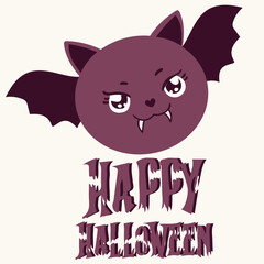 happy halloween cat, cute drawing, vector graphic design for t-shirt, anime