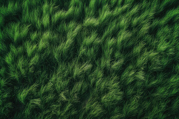 Obraz premium Dense green grass texture, high resolution. Perfect lawn, top view. Natural background of fresh green grass. Easter background concept. Springtime nature pattern. Copy space. Generative AI