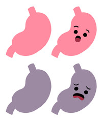 Cute Human Organ Stomach Anatomy Cartoon Character
