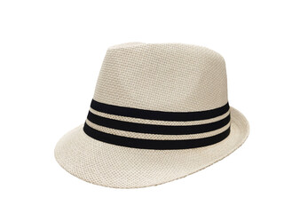 straw hat isolated on white background beach hat summer hat