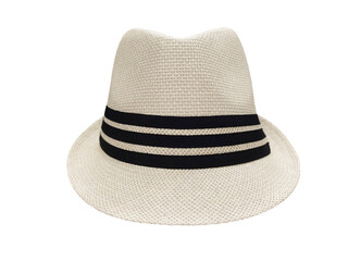 straw hat isolated on white background beach hat summer hat