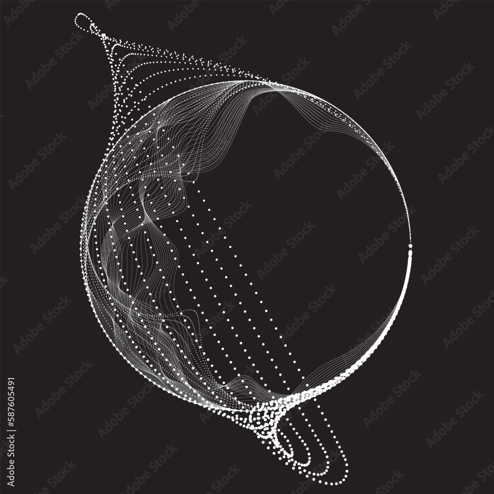Poster abstract oval lines background with geometric circles . vector rotating ellipse line design . poster