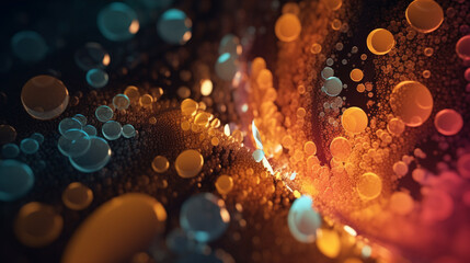 colorful drops or bubbles for the background, AI