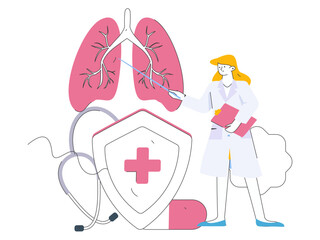 Medical Characters Anti-epidemic Flat Vector Concept Operation Hand Drawn Illustration
