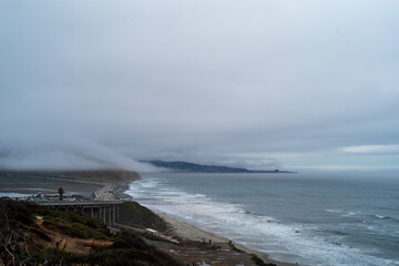 storm over the sea at torrey pines