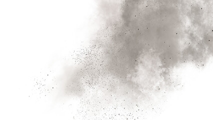 dust cloud with debris, isolated on transparent background   - 587607808