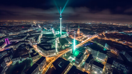 Berlin by night, created with generative AI