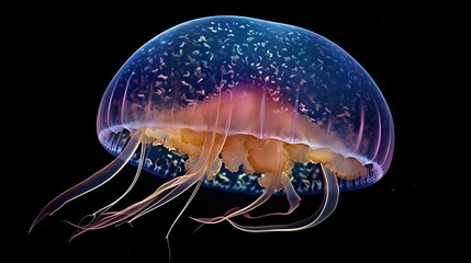 Obraz premium A giant celestial jellyfish floating