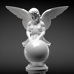 Porcelain Angel Figure - Generative AI