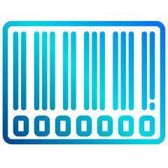Barcode gradient line icon