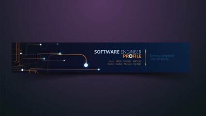 technical banner design for software engineer