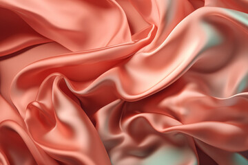 Fondo de textura de tela de seda arrugada. AI generative