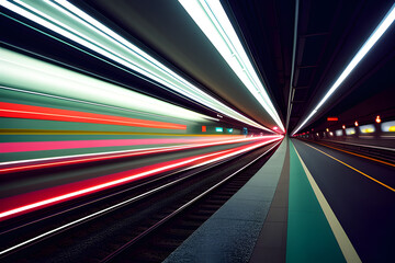 Speed motion in urban highway road tunnel