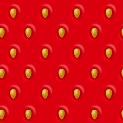 Wild strawberry texture seamless pattern, perfect for a backdrop or wallpaper. Juicy, sweet, and tasty, this organic fruit is a healthy and delicious summer dessert. Fit for wrapping, textile, print.