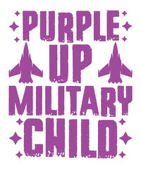 Purple Up For Military Child, Purple up for military kids dandelion flower vector cancer awareness Month of the Military Child typography t-shirt design veterans shirt