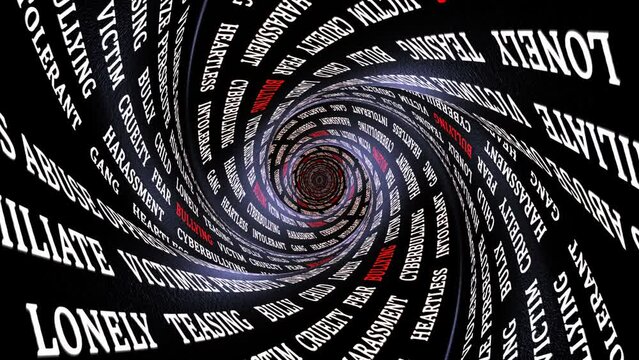 BULLYING Keywords Animation, Background, Loop, 4k

