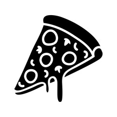 Pizza icon vector. Pizzeria illustration sign. Fast food symbol. Food logo.