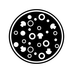 Pizza icon vector. Pizzeria illustration sign. Fast food symbol. Food logo.