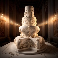 Wedding cake. Generated by AI
