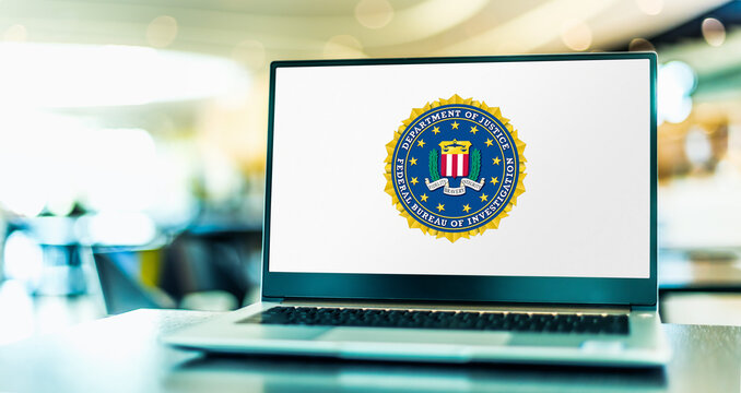 Laptop displaying logo of The Federal Bureau of Investigation