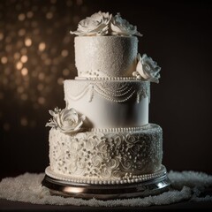 Obraz na płótnie Canvas Wedding cake. Generated by AI