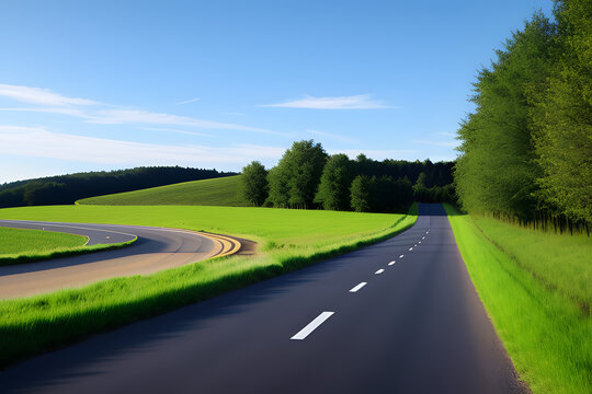 Road Against Blue Sky