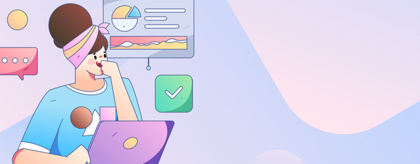 Business People Flat Vector Concept Operation Hand Drawn Illustration
