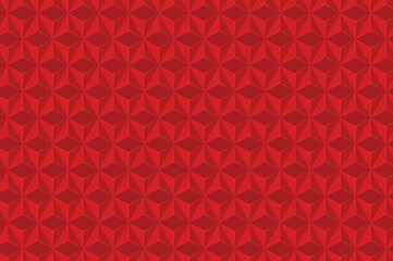 Illustration of Striking Red Background Patterned with A Row of Geometric Shapes. Ideal for Adding Visual Interest to Digital and Print Projects with A Bold and Modern Aesthetic.