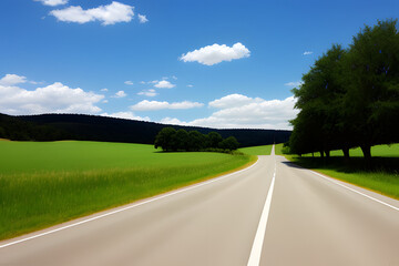 Road Against Blue Sky