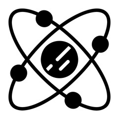 science glyph style icon