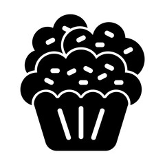 cupcake glyph style icon