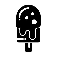 ice cream glyph style icon