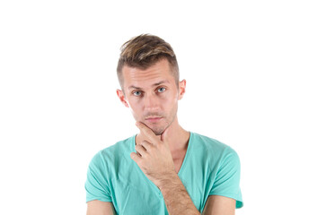 Young man posing in the studio.