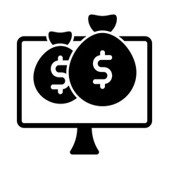 money glyph style icon