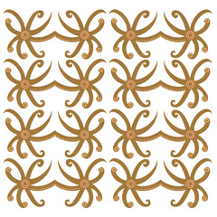 various forms of typical Kalimantan batik