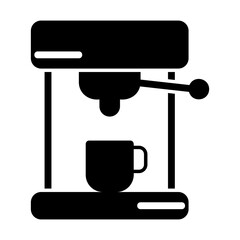 coffee maker glyph style icon