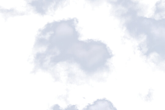 white clouds isolated