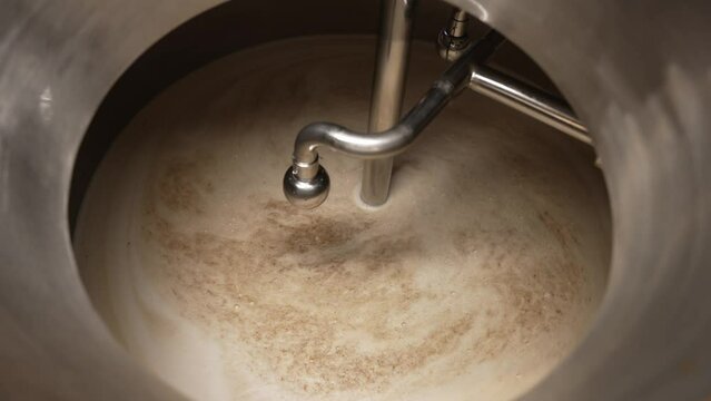 Process beer fermentation vat. A centrifuge which all the ingredients are mixed