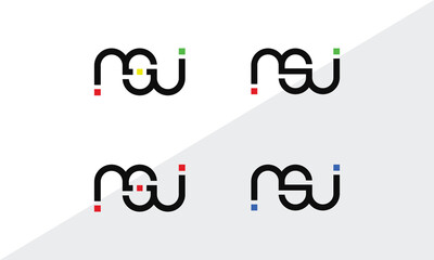Combination line letter logo