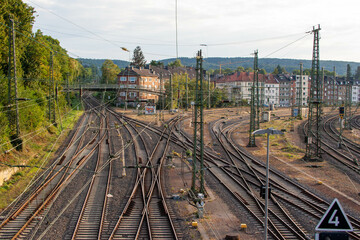 鉄道路線の分岐点