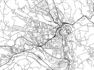 Fototapeta na wymiar Road map of the city of Halifax the United Kingdom on a white background.