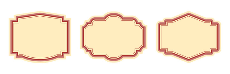 Fototapeta premium banners vintage banner shape labels shape luxury frames luxury shape on a white background vector illustration