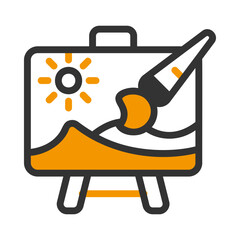 art filled outline colored icon