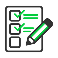 checklist filled outline colored icon