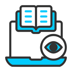 ebook filled outline colored icon