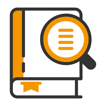 recommend clip art: dictionary filled outline colored icon